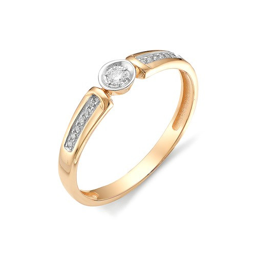 Купить кольцо из красного золота с бриллиантами арт. 002926 по цене 12182 руб. в LoveDiamonds
