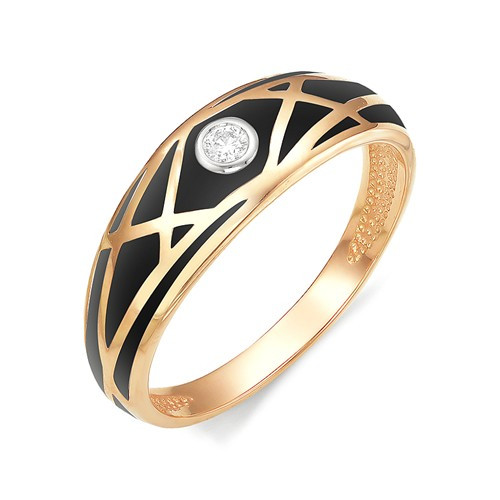 Купить кольцо из красного золота с эмалью арт. 002918 по цене 0 руб. в LoveDiamonds