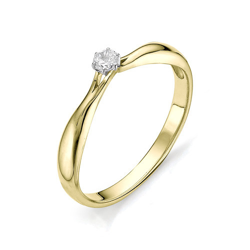 Купить кольцо из желтого золота с бриллиантами арт. 001587 по цене 11707 руб. в LoveDiamonds