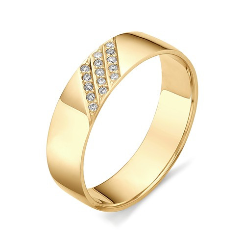 Купить кольцо из красного золота с бриллиантами арт. 002916 по цене 25125 руб. в LoveDiamonds
