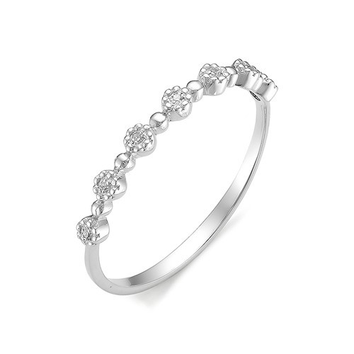 Купить кольцо из белого золота с бриллиантами арт. 002865 по цене 7240 руб. в LoveDiamonds