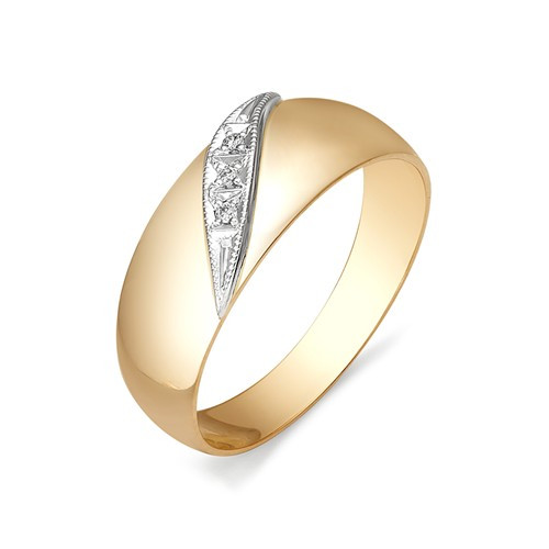 Купить кольцо из красного золота с бриллиантами арт. 002858 по цене 18068 руб. в LoveDiamonds