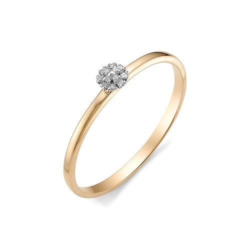 Купить кольцо из красного золота с бриллиантами арт. 002843 по цене 8530 руб. в LoveDiamonds