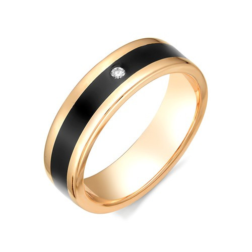 Купить кольцо из красного золота с эмалью арт. 002225 по цене 22080 руб. в LoveDiamonds