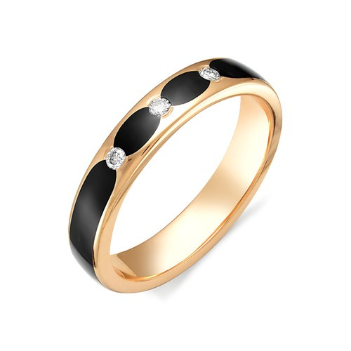 Купить кольцо из красного золота с эмалью арт. 002226 по цене 15998 руб. в LoveDiamonds