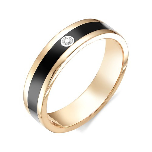 Купить кольцо из красного золота с эмалью арт. 002816 по цене 21060 руб. в LoveDiamonds