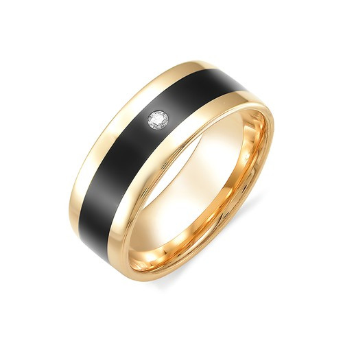 Купить кольцо из красного золота с эмалью арт. 002800 по цене 23108 руб. в LoveDiamonds
