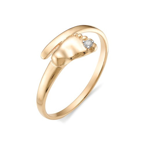 Купить кольцо из красного золота с бриллиантами арт. 002794 по цене 13370 руб. в LoveDiamonds