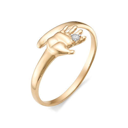 Купить кольцо из красного золота с бриллиантами арт. 002792 по цене 12960 руб. в LoveDiamonds