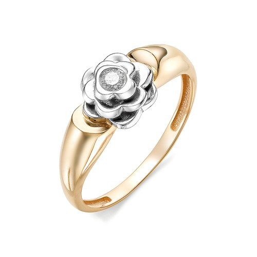 Купить кольцо из комбинированного золота с бриллиантами арт. 002788 по цене 27220 руб. в LoveDiamonds