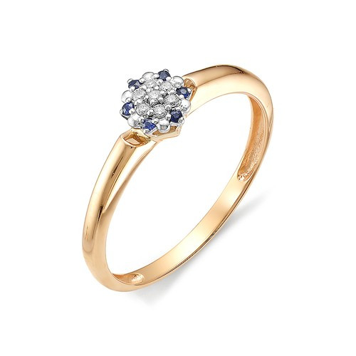 Купить кольцо из красного золота с сапфирами арт. 002785 по цене 0 руб. в LoveDiamonds