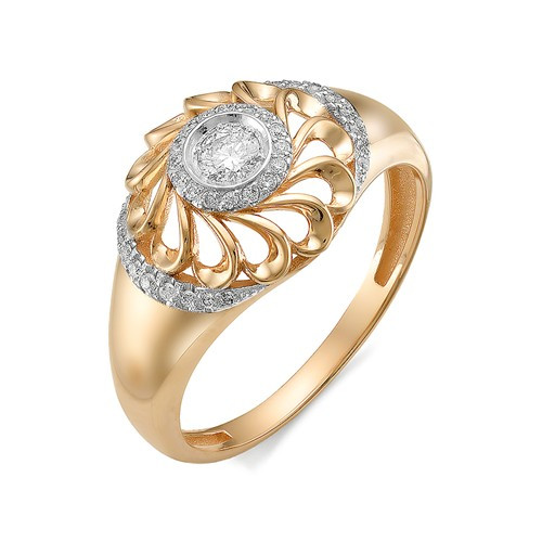 Купить кольцо из красного золота с бриллиантами арт. 002772 по цене 0 руб. в LoveDiamonds