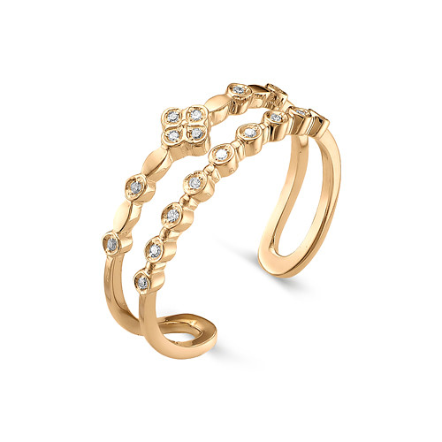 Купить кольцо из красного золота с бриллиантами арт. 002765 по цене 0 руб. в LoveDiamonds