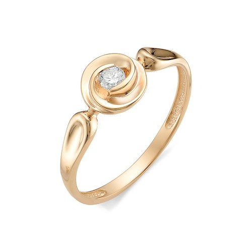 Купить кольцо из красного золота с бриллиантами арт. 002761 по цене 19330 руб. в LoveDiamonds