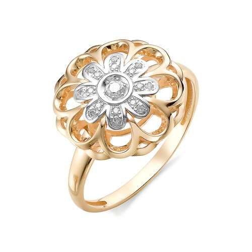 Купить кольцо из комбинированного золота с бриллиантами арт. 002752 по цене 0 руб. в LoveDiamonds