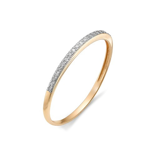 Купить кольцо из красного золота с бриллиантами арт. 002746 по цене 9560 руб. в LoveDiamonds
