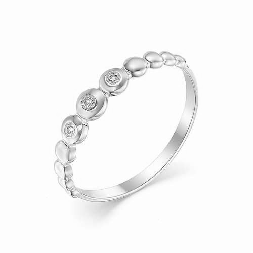 Купить кольцо из белого золота с бриллиантами арт. 002739 по цене 8600 руб. в LoveDiamonds