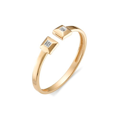 Купить кольцо из красного золота с бриллиантами арт. 002735 по цене 6520 руб. в LoveDiamonds