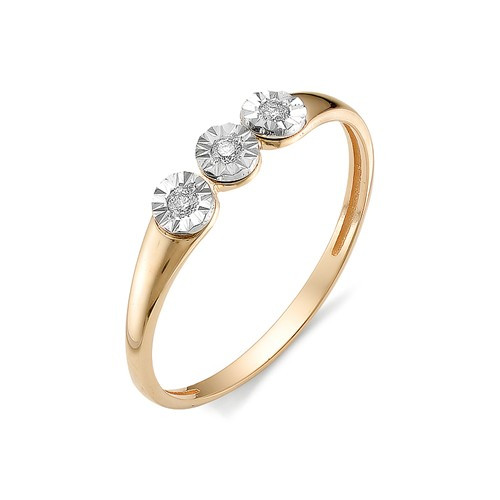 Купить кольцо из комбинированного золота с бриллиантами арт. 002734 по цене 13700 руб. в LoveDiamonds