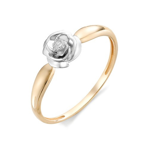 Купить кольцо из красного золота с бриллиантами арт. 002730 по цене 15480 руб. в LoveDiamonds