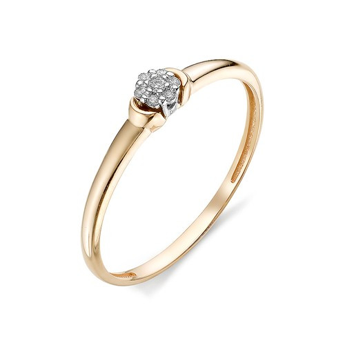 Купить кольцо из красного золота с бриллиантами арт. 002726 по цене 9930 руб. в LoveDiamonds