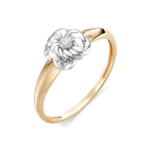 Купить кольцо из комбинированного золота с бриллиантами арт. 002724 по цене 18330 руб. в LoveDiamonds