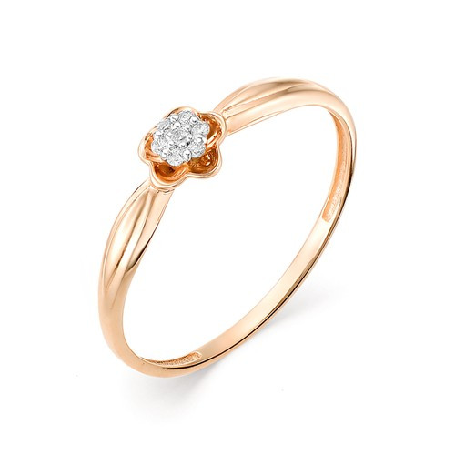 Купить кольцо из красного золота с бриллиантами арт. 002721 по цене 12690 руб. в LoveDiamonds