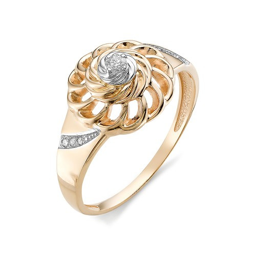 Купить кольцо из красного золота с бриллиантами арт. 002718 по цене 0 руб. в LoveDiamonds