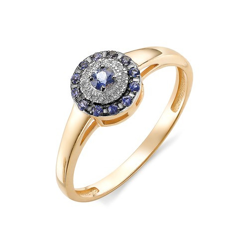 Купить кольцо из красного золота с сапфирами арт. 002715 по цене 13455 руб. в LoveDiamonds