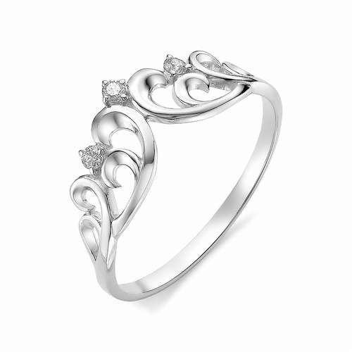 Купить кольцо из белого золота с бриллиантами арт. 002709 по цене 16310 руб. в LoveDiamonds