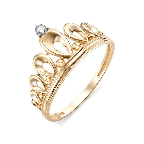 Купить кольцо из красного золота с бриллиантами арт. 002706 по цене 16740 руб. в LoveDiamonds