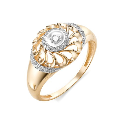 Купить кольцо из красного золота с бриллиантами арт. 002684 по цене 0 руб. в LoveDiamonds