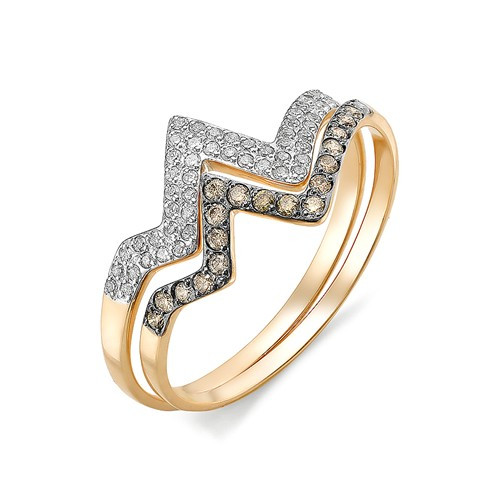 Купить кольцо из красного золота с бриллиантами арт. 002681 по цене 0 руб. в LoveDiamonds