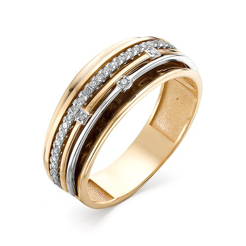 Купить кольцо из красного золота с бриллиантами арт. 002674 по цене 36160 руб. в LoveDiamonds