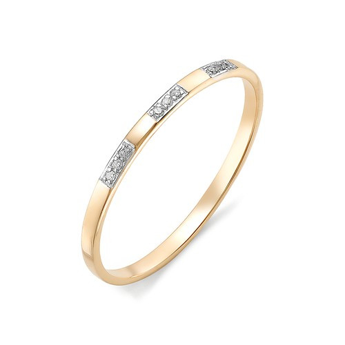 Купить кольцо из красного золота с бриллиантами арт. 002646 по цене 7490 руб. в LoveDiamonds