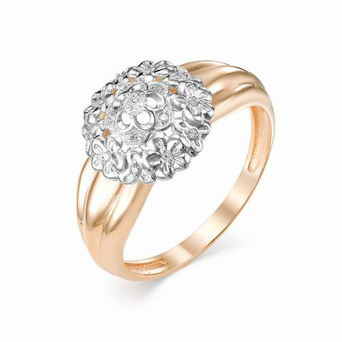 Купить кольцо из комбинированного золота с бриллиантами арт. 002629 по цене 33620 руб. в LoveDiamonds