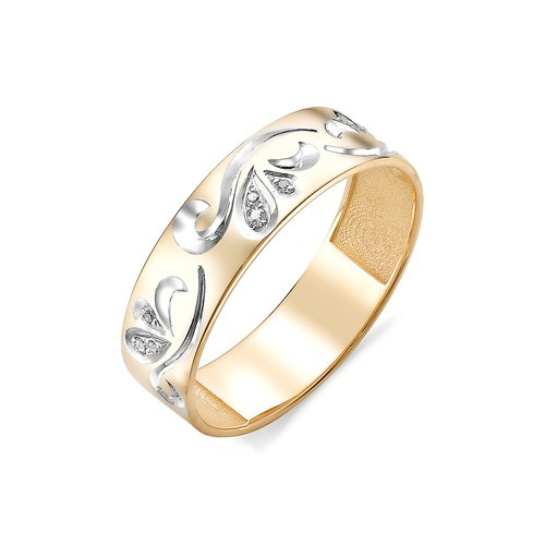 Купить кольцо из красного золота с бриллиантами арт. 002618 по цене 17003 руб. в LoveDiamonds