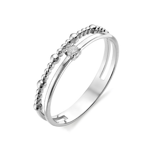 Купить кольцо из белого золота с бриллиантами арт. 002616 по цене 14170 руб. в LoveDiamonds