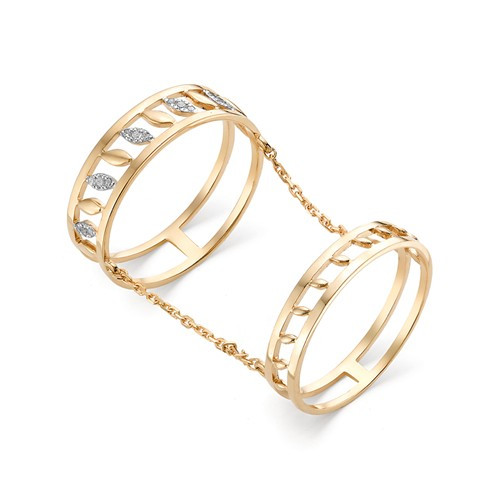Купить кольцо из красного золота с бриллиантами арт. 002614 по цене 0 руб. в LoveDiamonds
