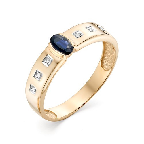 Купить кольцо из красного золота с сапфирами арт. 002607 по цене 13926 руб. в LoveDiamonds