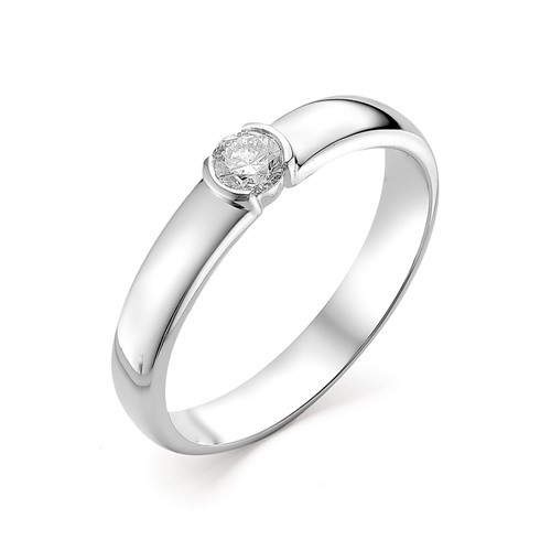 Купить кольцо из белого золота с бриллиантами арт. 002591 по цене 37750 руб. в LoveDiamonds
