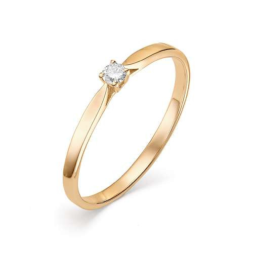 Купить кольцо из красного золота с бриллиантами арт. 002585 по цене 9807 руб. в LoveDiamonds
