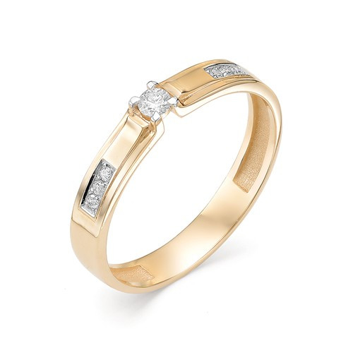 Купить кольцо из красного золота с бриллиантами арт. 002563 по цене 14544 руб. в LoveDiamonds
