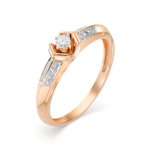 Купить кольцо из красного золота с бриллиантами арт. 002562 по цене 0 руб. в LoveDiamonds