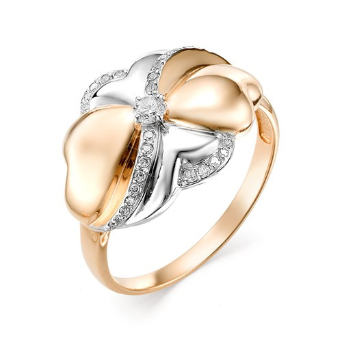 Купить кольцо из комбинированного золота с бриллиантами арт. 002557 по цене 0 руб. в LoveDiamonds