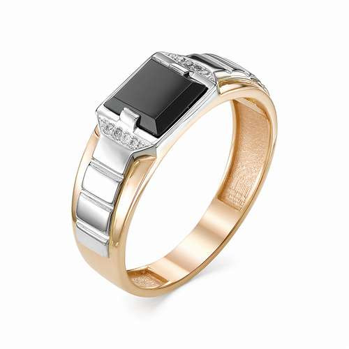 Купить кольцо из красного золота с ониксом арт. 002553 по цене 38037 руб. в LoveDiamonds