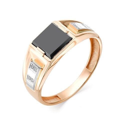 Купить кольцо из красного золота с ониксом арт. 002549 по цене 41178 руб. в LoveDiamonds