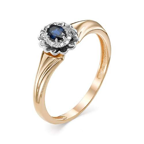 Купить кольцо из комбинированного золота с сапфирами арт. 002544 по цене 0 руб. в LoveDiamonds