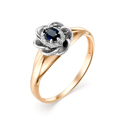 Купить кольцо из комбинированного золота с сапфирами арт. 002537 по цене 19500 руб. в LoveDiamonds
