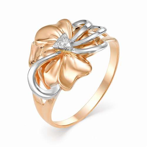 Купить кольцо из красного золота с бриллиантами арт. 002515 по цене 30090 руб. в LoveDiamonds